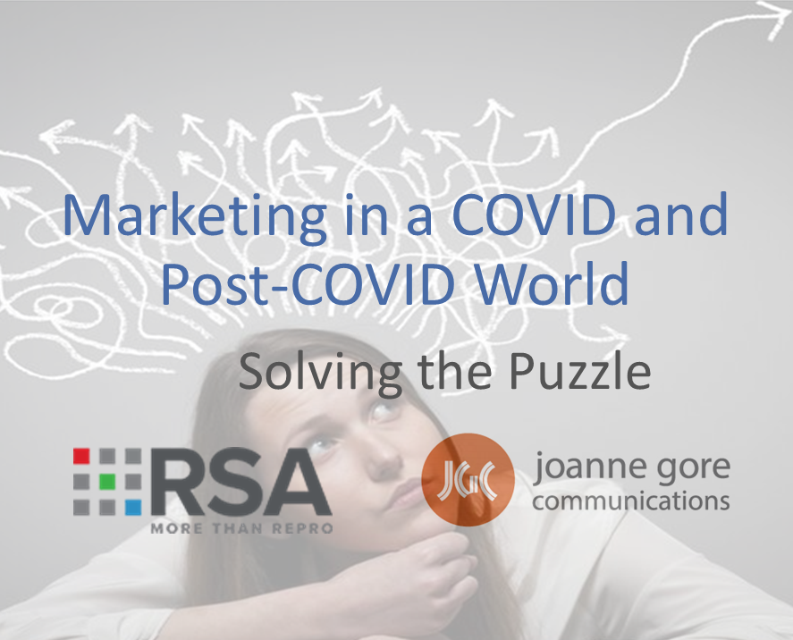 Joanne Gore to present: Marketing in a COVID and Post-COVID World – Solving the Puzzle